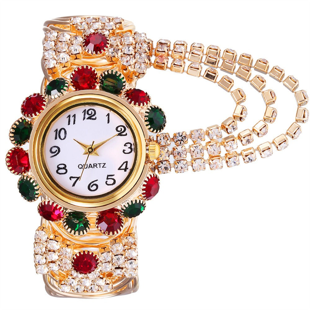 New trend and fashion women's watch with diamond inlaid digital quartz female bracelet watch - V.I.P Digital Presence
