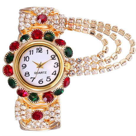 New trend and fashion women's watch with diamond inlaid digital quartz female bracelet watch - V.I.P Digital Presence