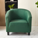 Elastic solid color semi-circular sofa cover, internet cafe, sand caf é, hotel leisure booth, all inclusive, single sofa chair cover - V.I.P Digital Presence
