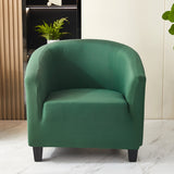 Elastic solid color semi-circular sofa cover, internet cafe, sand caf é, hotel leisure booth, all inclusive, single sofa chair cover - V.I.P Digital Presence