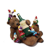 Resin Drunk Brown Bear and Dwarf Decorations Creative Courtyard Garden - V.I.P Digital Presence