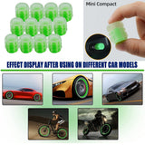 Tapa de válvula luminosa para neumático de coche, para vehículo eléctrico, motocicleta, boquilla de aire, cubierta luminosa para válvula de núcleo, universal