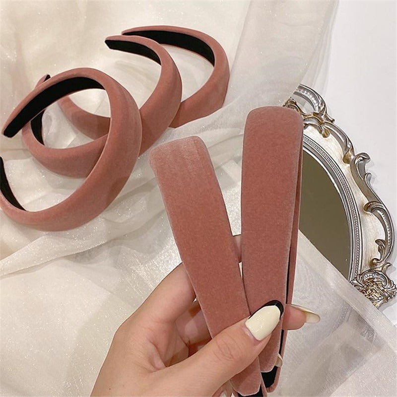 Velvet sponge wide edge headband - V.I.P Digital Presence