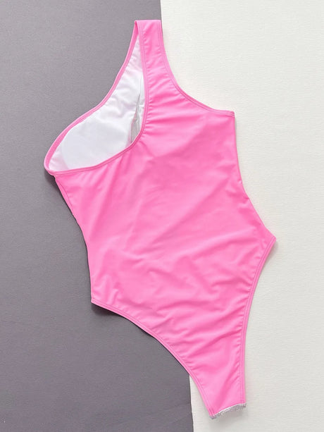 Contrast Panel One-Piece Swimsuit - V.I.P Digital Presence