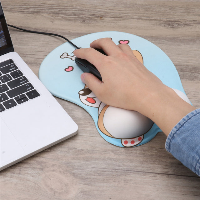 Lovely Corgi Non Slip Silica Gel Wrist Rest Mouse Pad Wrist Support Computer Ergonomic Mouse Mat Comfortable - V.I.P Digital Presence