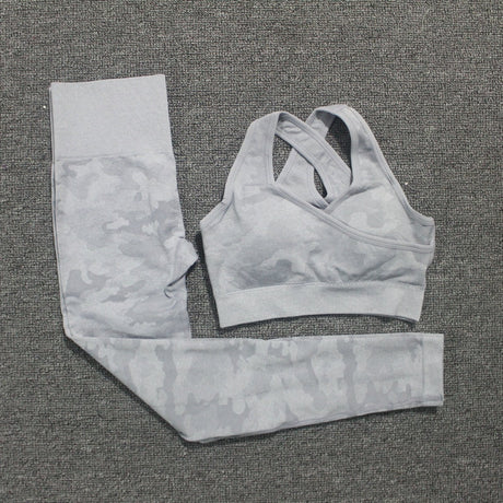 2PCS Camouflage Camo Yoga Set Sports Wear For Women Gym Fitness Clothing Booty Yoga Leggings + Sport Bra GYM Sport Suit Femme - V.I.P Digital Presence