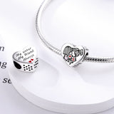Copper plated S925 silver FOREVER colorful heart clip beads string DIY bracelet necklace - V.I.P Digital Presence