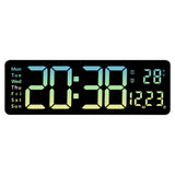 13/16 Inches Large LED Digital Wall Clock ,Wall Mounted Remote Control Temperature Date Week Display Timer Dual Alarm Clock - V.I.P Digital Presence
