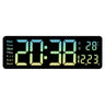 13/16 Inches Large LED Digital Wall Clock ,Wall Mounted Remote Control Temperature Date Week Display Timer Dual Alarm Clock - V.I.P Digital Presence