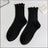 1 pair of ruffled JK socks for women mid-tube spring, autumn and summer solid color Japanese lace pile socks - V.I.P Digital Presence