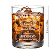 Transparent whiskey glass round straight mouth glass household wine glass beer cup bar tumbler kitchen utensil Trump print glass - V.I.P Digital Presence