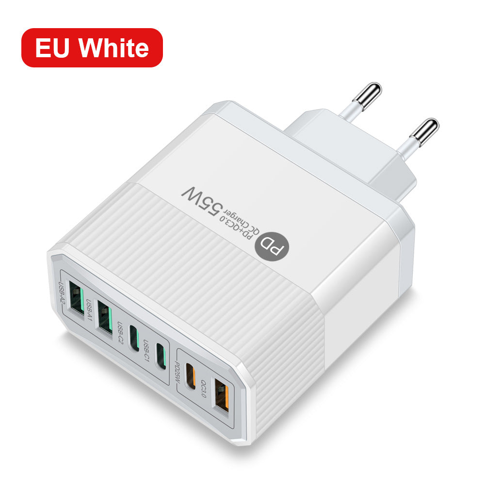 3PD+3USB mobile phone charger fast charging travel charger charging head - V.I.P Digital Presence
