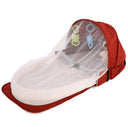 Cama portátil plegable para bebé, cuna de viaje con protección solar, mosquitera, transpirable, suave, cesta de dormir plegable para bebé con juguetes