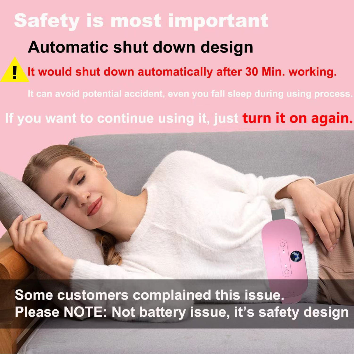 USB Portable Menstrual Heating Pad Smart Warm Belt Relief Waist Palace Cramp Hot Menstrual Pain Relief Heating Belt - V.I.P Digital Presence