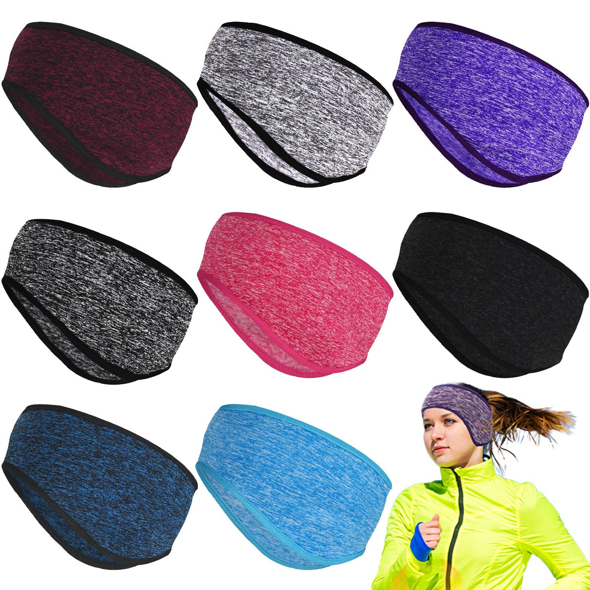 Protectores auditivos de felpa y vellón de gran venta para deportes, correr, ciclismo, protección térmica, diadema, banda para la cabeza y orejeras.