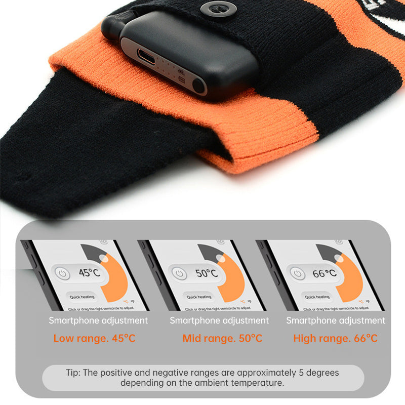 Heated Socks APP Remote Control 6000/5000mAh Rechargeable Battery Winter Thermal Electric Heating Thick Stockings 3 Gears - V.I.P Digital Presence