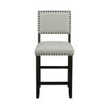 TREXM 5-Piece Counter Height Dining Set, Classic Elegant Table and 4 Chairs in Espresso and Beige - V.I.P Digital Presence