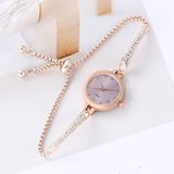 Girls' Watch Fashionable Diamond Inlaid INS. Academic Style Temperament Dial Decoration Lazy Pull Women's Bracelet Watch - V.I.P Digital Presence