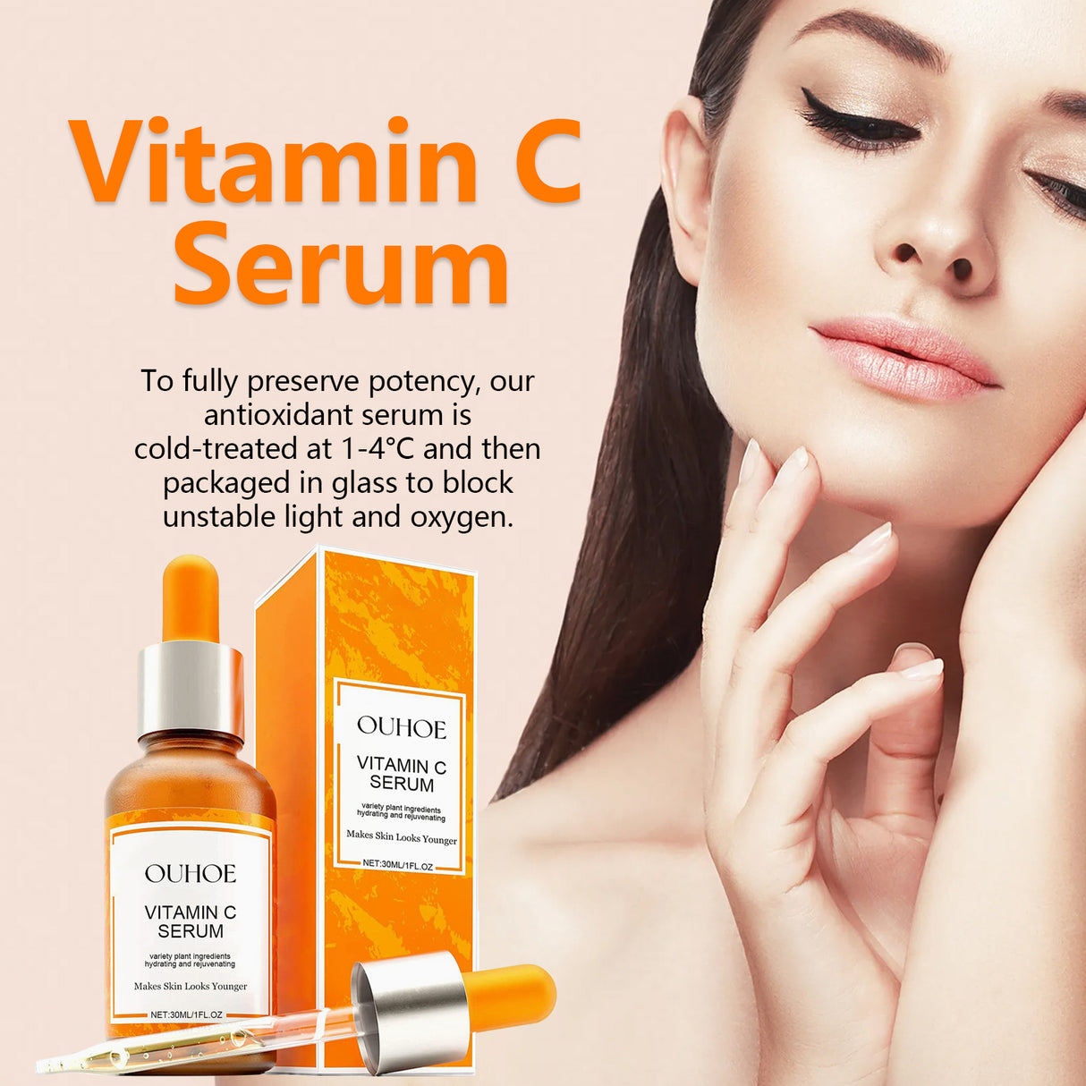 Vitamin C Face Serum, Lighten Fine Lines And Tighten Facial Skin Anti-Aging Serum - V.I.P Digital Presence