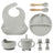 8PCS Mother and baby silicone bibs, silicone dinner plates, eight-piece set, baby food training suction cup bowl, baby divided tableware set - V.I.P Digital Presence