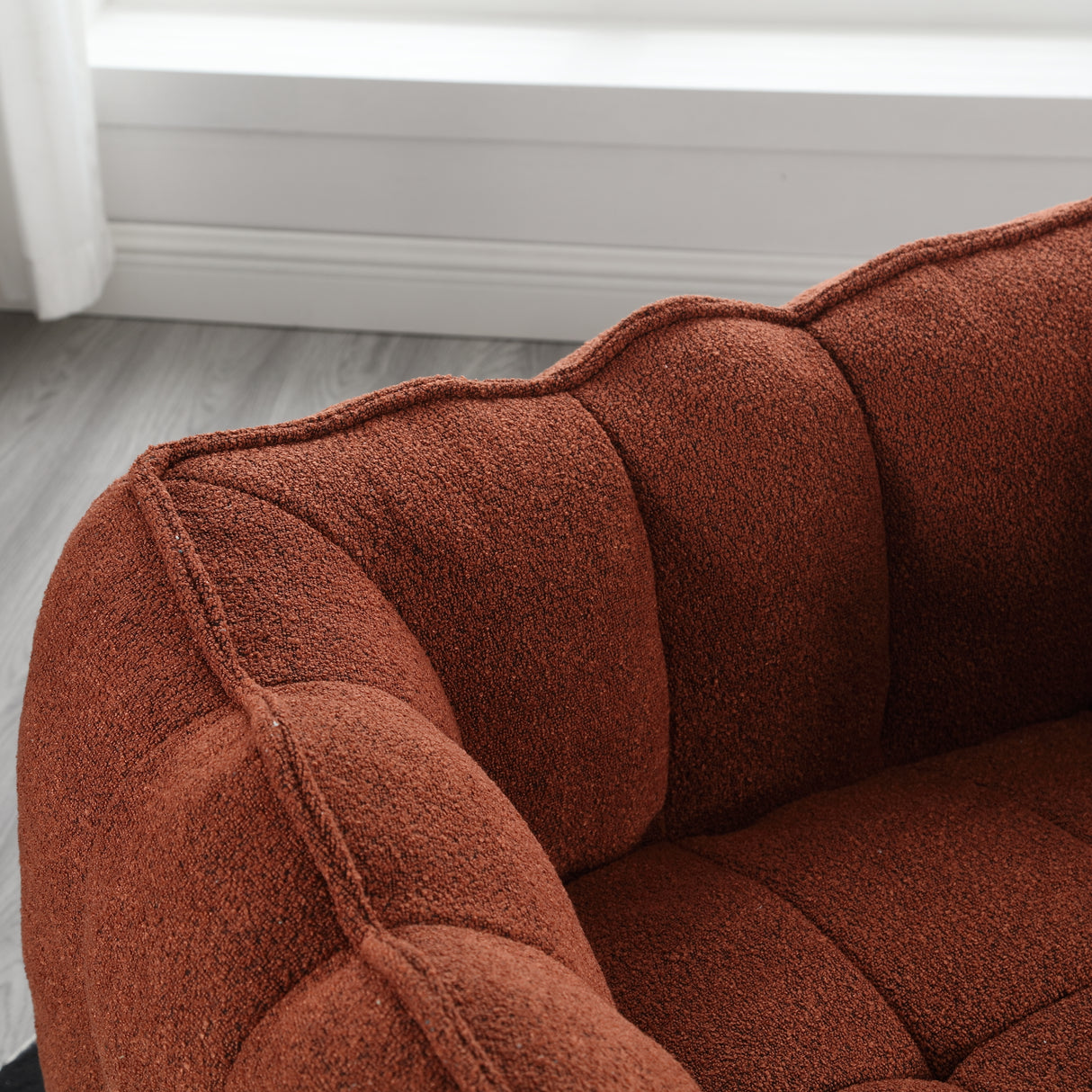 Soft Bean Bag Chair with High Resilient Foam(Chips)for living room and bedroom Comfortable Square Lazy Sofa with  Footstool - V.I.P Digital Presence