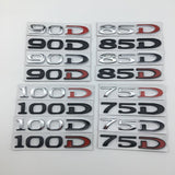 Suitable for Tesla MODEL3 S X Y 75D 85D 90D 100D displacement tail label metal car sticker - V.I.P Digital Presence