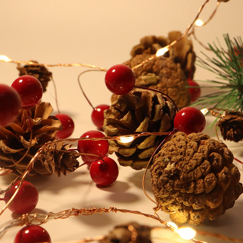 LED Pinecone Light String Small Mulberry Copper Wire Light Creative Flashing Light String Christmas Courtyard Decoration Light String - V.I.P Digital Presence