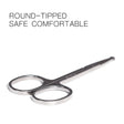 Silver Round Nose Nose Hair Trimmer 9cm Extra Facial Hair Beard Beard Eyebrows Stainless Steel Beauty Scissors - V.I.P Digital Presence
