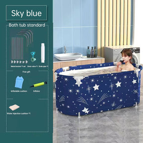 120CM Bathtubs Folding Bath Bucket Thicken Shower Barrel Adult IceTub Baby Swimming Pool Insulation Family Bathroom SPA Tub - V.I.P Digital Presence