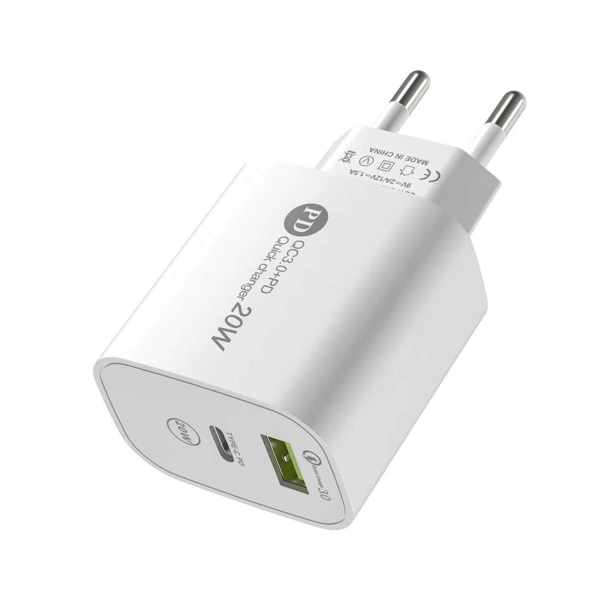PD12W charger 5V 2.4A European, American and British standard charging head Type-C adapter PD+USB charging head - V.I.P Digital Presence