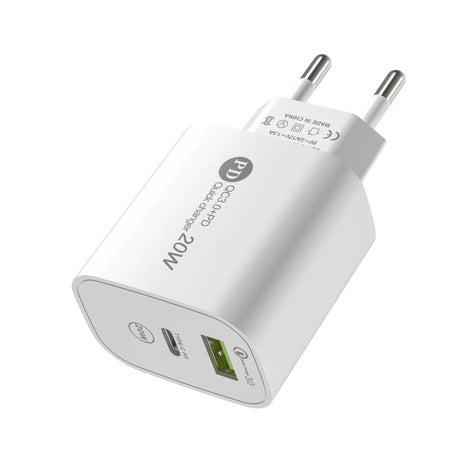 PD12W charger 5V 2.4A European, American and British standard charging head Type-C adapter PD+USB charging head - V.I.P Digital Presence