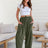 European and American women's elastic waisted pleated high waisted wide leg loose Haren cotton linen pants - V.I.P Digital Presence