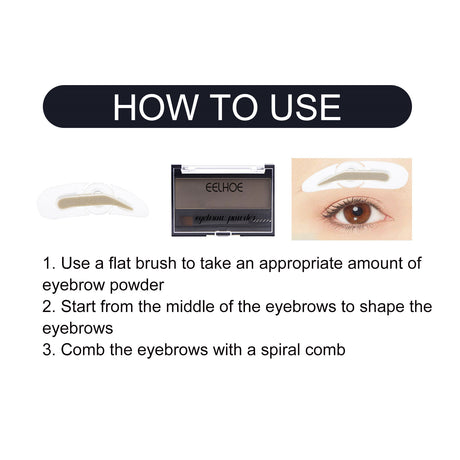 Eyebrow Powder Set Makeup Natural Lasting Waterproof Not Easy To Decolorize Dizzy Lazy Seal Eyebrow Powder Set - V.I.P Digital Presence