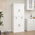 71" Kitchen Pantry Storage Cabinet with 4 Doors(2Doors with Racks)1 Drawer 2 Adjustable Shelves Freestanding Cupboard - V.I.P Digital Presence