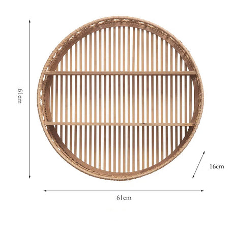 Weaving layer shelf storage rack background wall storage display shelf Bohemian style storage rack - V.I.P Digital Presence
