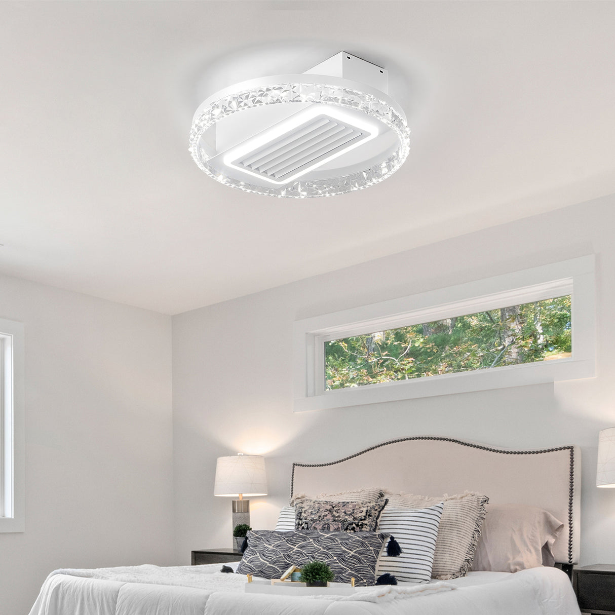 Bladeless Fan Lamp With Lights Dimmable  LED - V.I.P Digital Presence