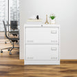 Horizontal file cabinet, 2 drawers, white file cabinet with lock, metal file cabinet with lock, 3 drawers, legal office cabinet - V.I.P Digital Presence