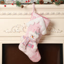 Christmas decoration, pink sequins, children's cartoon roof, Santa Claus, Christmas socks, gifts, decorative items - V.I.P Digital Presence