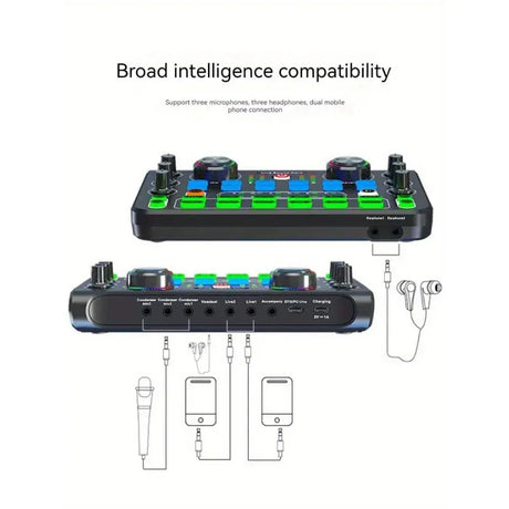 HD X60 Sound Card English Version Professional Audio Mixer for Karaoke Broadcast KTV Singing Live Sound Mixer - V.I.P Digital Presence