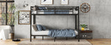 Metal Full XL over Queen Bunk Bed for Teens and Adults,Space-Saving/Noise Reduced/No Box Spring Needed - V.I.P Digital Presence