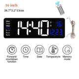 Wall Clock Digital Large LED Wall Mounted Remote Remote Control Date Week Temperature Clock Dual Alarms Gym Big Wall Clock - V.I.P Digital Presence