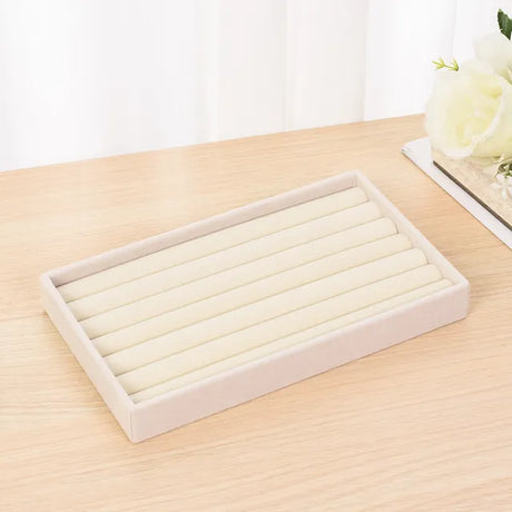Plush jewelry storage box jewelry box rings earrings bracelets necklaces storage display shelf - V.I.P Digital Presence