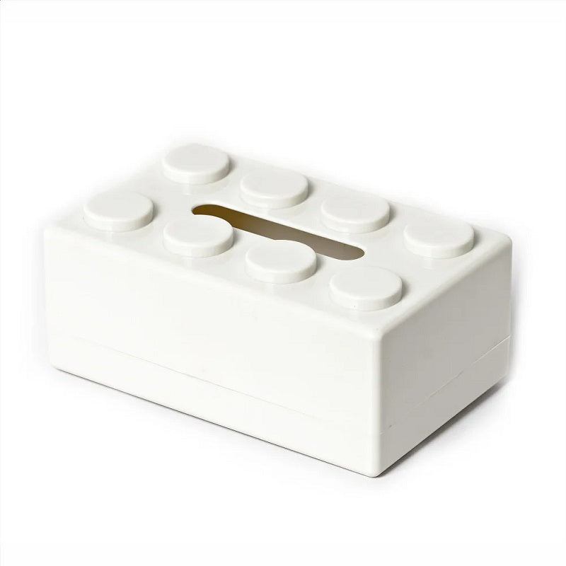 ABS Building Block Shaped Tissue Box Wall-mounted Creative Face Towel Box Organizer Perforation-free Removable - V.I.P Digital Presence