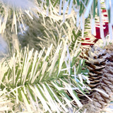 Pre-lit Xmas Tree Artificial Christmas 4-Piece Set,Garland, Wreath and Set of 2 Entrance Trees X-mas - V.I.P Digital Presence