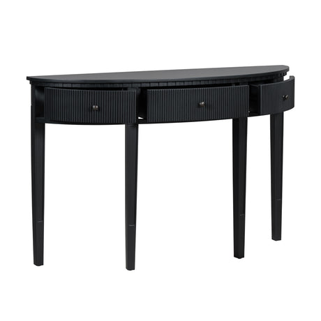 U-Style Distinctive Features of Pine Veneer Console Table with Vertical Stripe Drawer Fronts and Four Legs - V.I.P Digital Presence