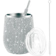 12oz Diamond Wine Tumbler With Sealed Lid Vacuum Thermo Beer Mug Cup Stainless Steel Mug Cup Champagne Party Bridemaid Gift - V.I.P Digital Presence