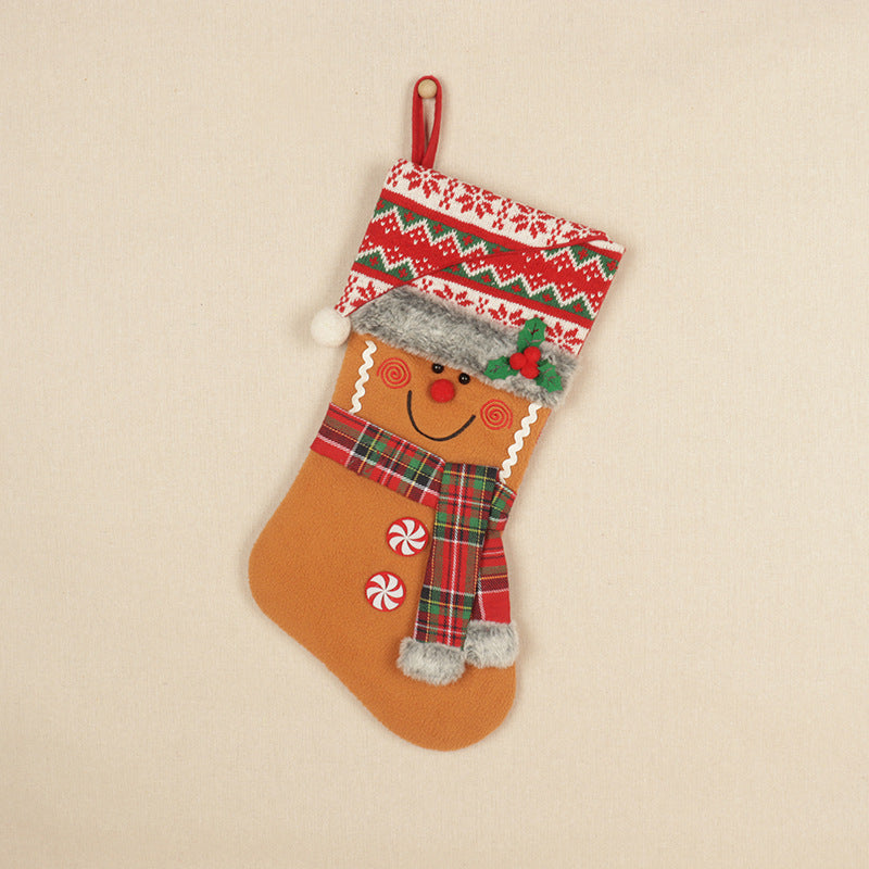 Christmas Stockings Red Santa Claus Snowman Biscuits Deer Gift Bag Christmas Tree Pendant - V.I.P Digital Presence