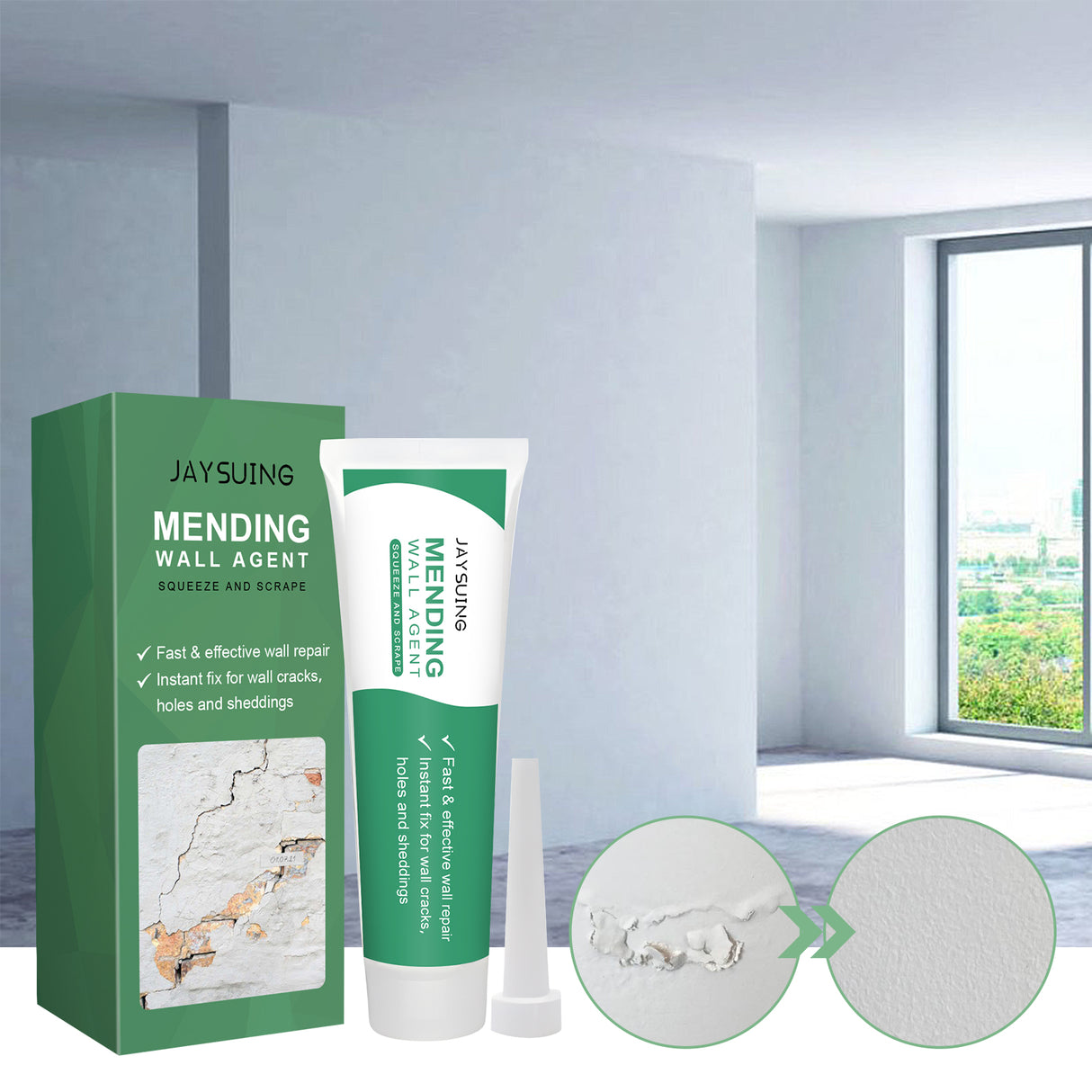 Wall Repair Plaster, Home Renovation Maintenance Wall Graffiti Cover Cracks Multi-functional Repair Plaster - V.I.P Digital Presence
