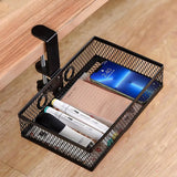 Mesh Desk Organizer with Clamp-on Swivel Pencil Drawer, having a hidden, sturdy C-Clamp mount system and easy installation. - V.I.P Digital Presence