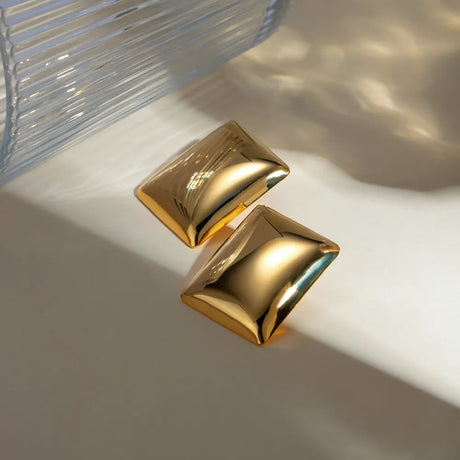 Stainless Steel Rectangular Stud Earrings - V.I.P Digital Presence